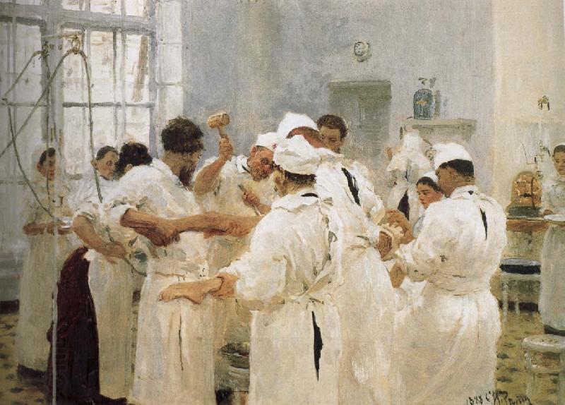 Ilia Efimovich Repin Lofton Palfrey doctors in the operating room oil painting picture